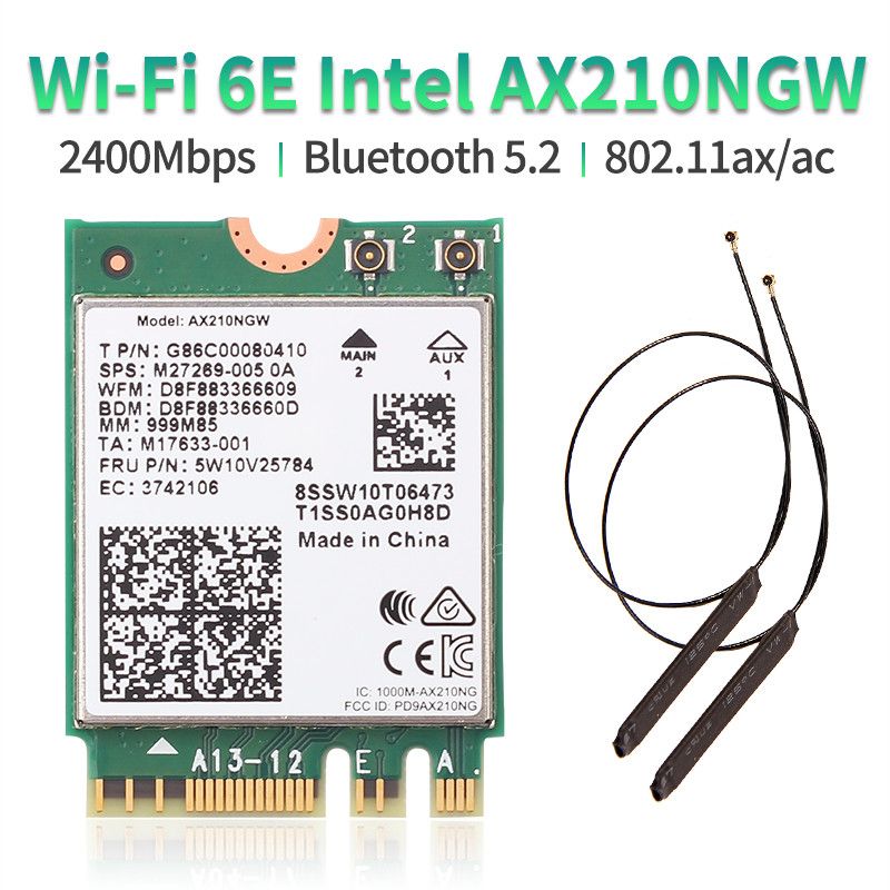 Antenne AX210NGW - Carte Wifi Sans Fil Intel Ax210 802.11ax ...