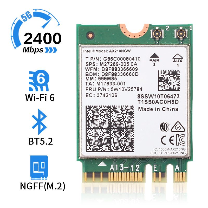 Kit WiFi 6E AX210 - Carte Wifi Sans Fil Intel Ax210 802.11ax... - 3