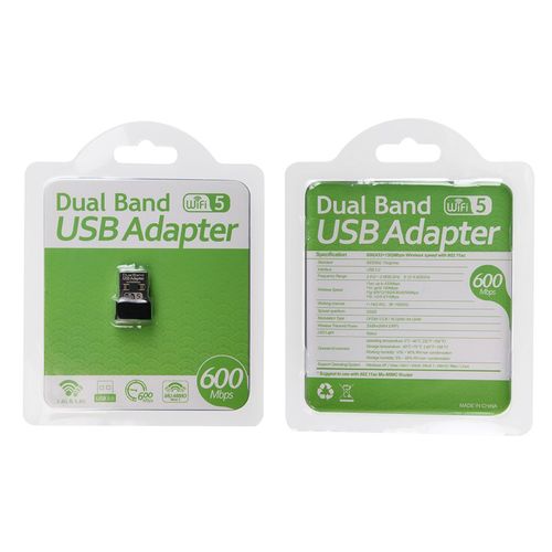 Conducteur de CD E - Creacube Carte réseau USB sans fil, récepteur Wifi, 600m, 2.4/5G, antenne pour touristes, pour ordinateur, LAN, pour PC