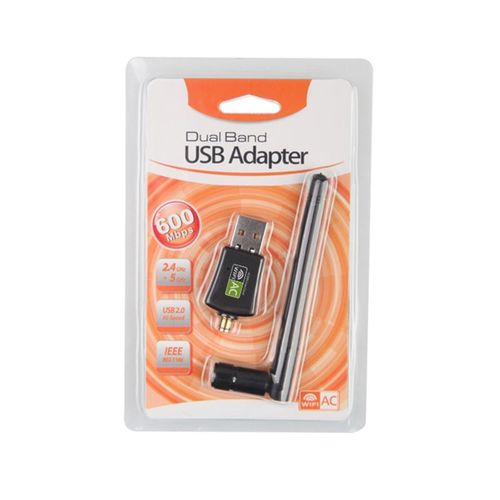 Conducteur gratuit A - Creacube Carte réseau USB sans fil, récepteur Wifi, 600m, 2.4/5G, antenne pour touristes, pour ordinateur, LAN, pour PC