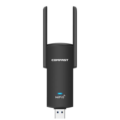 Noir - COMFAST CF 953AX 1800Mbps USB 3.0 WiFi6 Sans Fil Carte Réseau avec Antenne