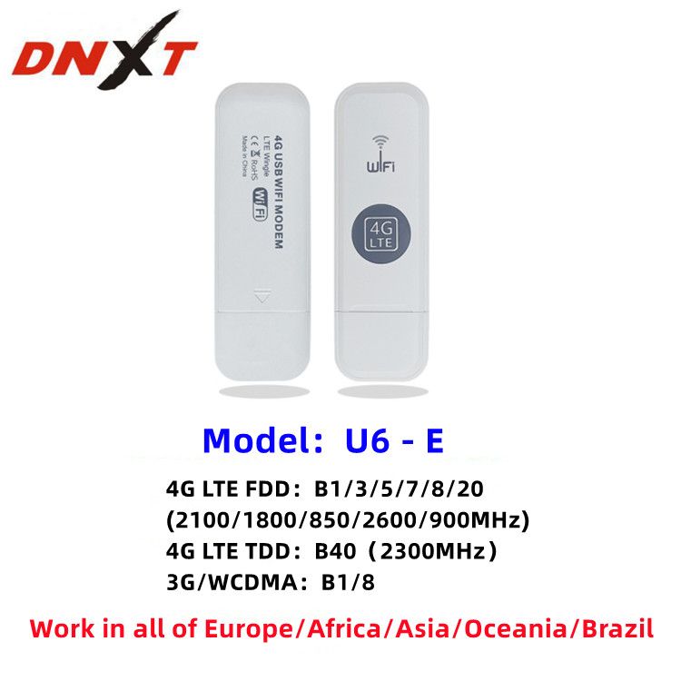 U6-e - Cl Modem Usb Sans Fil 4g Lte 150mbps, Carte Sim, Rou...