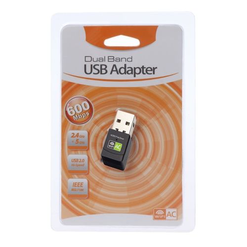Conducteur gratuit B - Creacube Carte réseau USB sans fil, récepteur Wifi, 600m, 2.4/5G, antenne pour touristes, pour ordinateur, LAN, pour PC