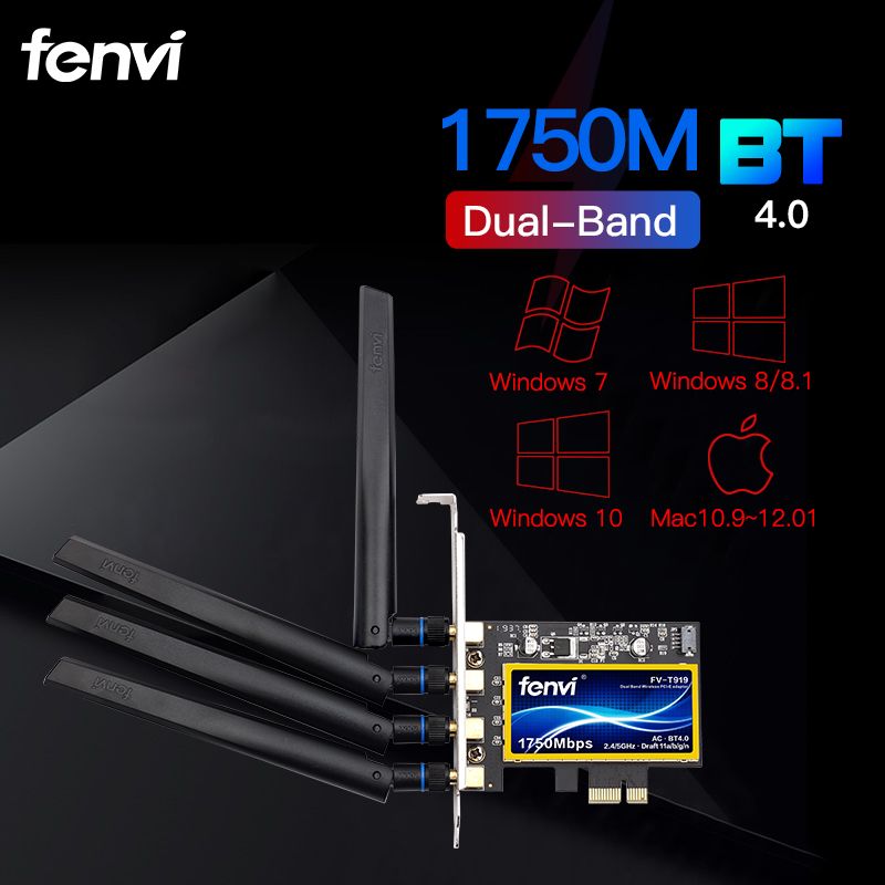 FV-T919 - Fenvi T919 Bi-bande 1750mbps 802.11ac Hackintosh B... - 2