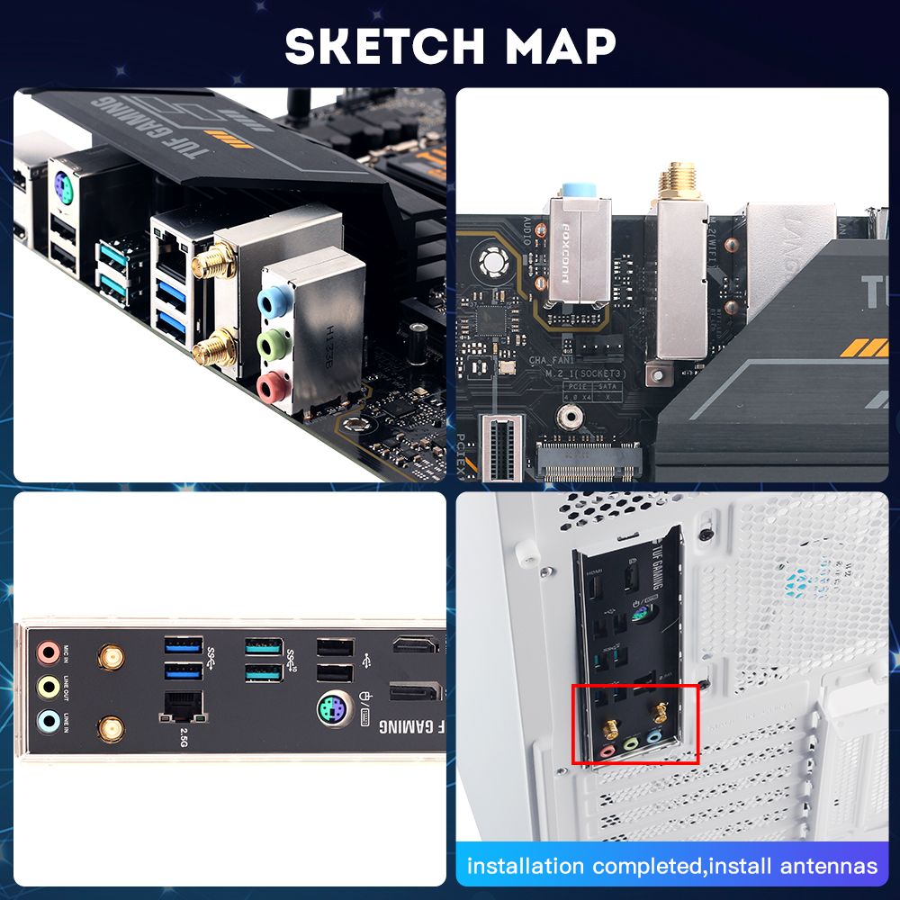 Seul adaptateur - Fenvi Ax3000rgb Wi-fi 6 Pcie Carte Wifi Pc... - 3