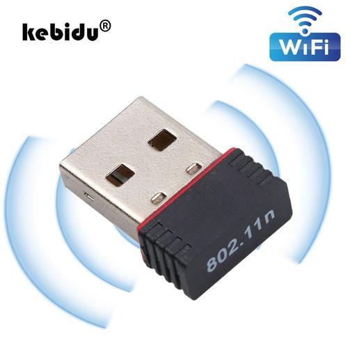 7601 version - Kebidu Mini adaptateur WiFi sans fil, haute vitesse, USB 2.0, carte réseau, 150Mbps, 802.11 ngb, adapté pour Sonbook XP, PC, ordinateur portable, antenne WiFi USB