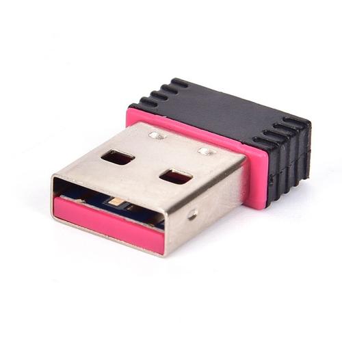 rose - Mini adaptateur USB Wi Fi 150Mbps, dongle de stérilisation 11b/g/n, carte réseau sans fil, adaptateur LAN pour Raspberry pi, ordinateur portable, ordinateur de bureau, 1 PC