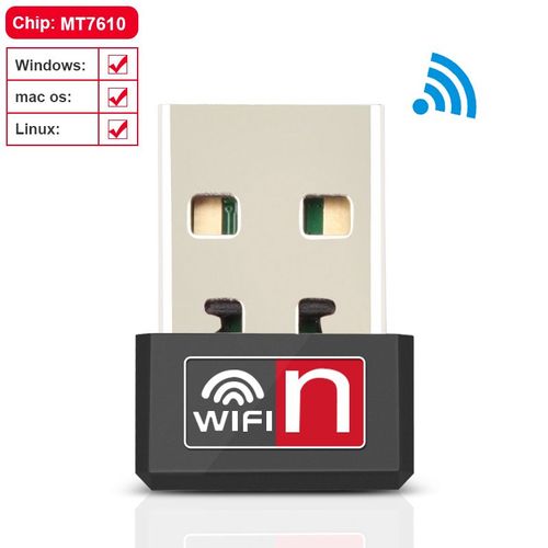 Besoin de conducteur - Mini adaptateur USB Lan pour PC portable, 150Mbps, USB 2.0, carte réseau sans fil 2.4G, stérilisation 11n, dongle Ethernet WiFi