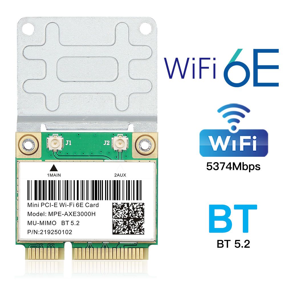 WiFi 6E MPE-AXE3000H - Mini Carte Rseau Sans Fil 6e Pcie, W...