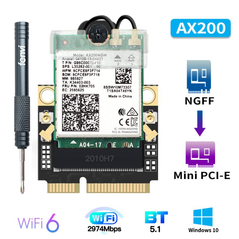 Mini PCIe AX210 - Mini Processeur Pci-e Intel, Composant le... - 3