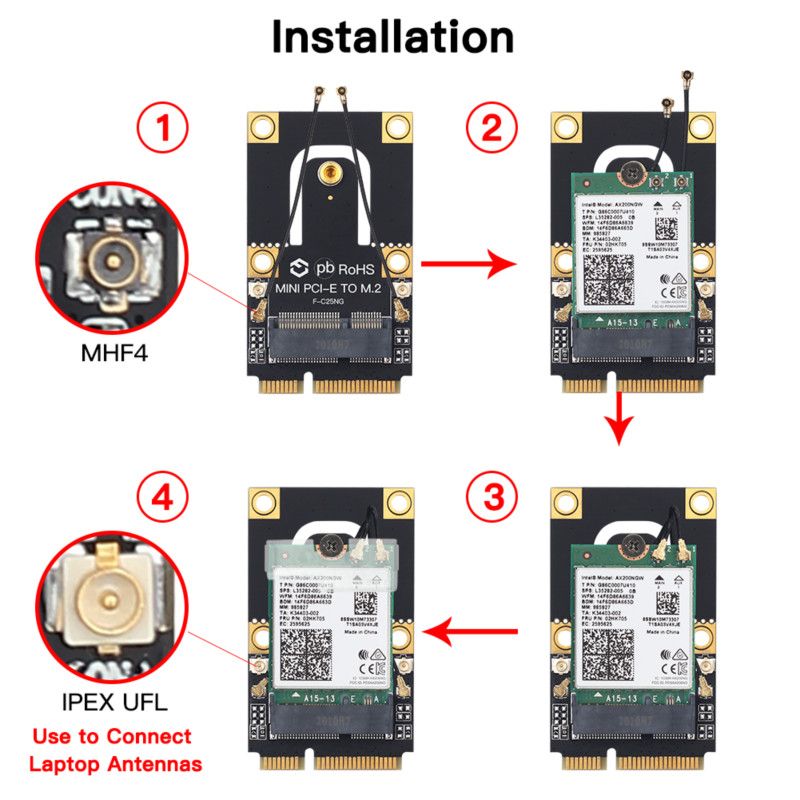 Mini PCIe AX210 - Mini Processeur Pci-e Intel, Composant le... - 4