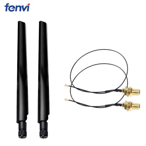 Nouvelle Antenne Wifi Sans Fil Double Bande 6dbi Rp-sma + Mhf4/ipx Pigtail, Câble Pour Carte Ngff M.2 Intel Ax200 9260 Ax210, Module 3g/4g