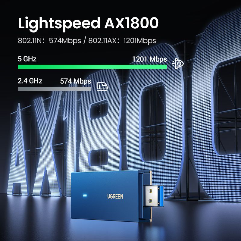 Ax1800 wifi6 - Ugreen Ax1800 Adaptateur Wifi Wifi6 Usb3.0 5g... - 3
