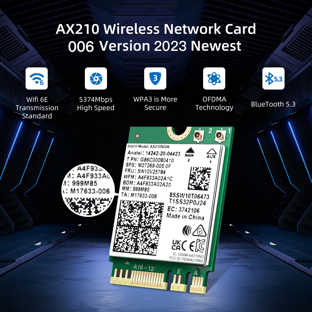 Version AX210 006 - Wifi 6e 5374m Ax210 M.2 Carte Wifi Bluet... - 2