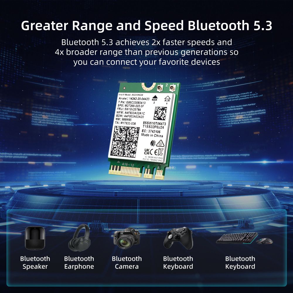 Version AX210 006 - Wifi 6e 5374m Ax210 M.2 Carte Wifi Bluet... - 4