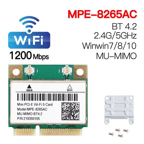 MPE-8265AC - Wifi 6 touristes Bande 3000Mbps MPE AX3000H Sans Fil Demi Mini PCI E Wifi Carte Bluetooth 5.0 802.11ax/ac 2.4 mesurz 5 mesurz Adaptateur Ordinateur Portable
