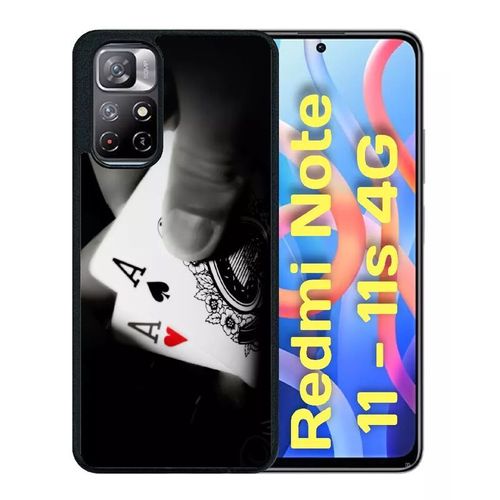 Coque Pour Redmi Note 11/11s - Poker As - Silicone - Noir