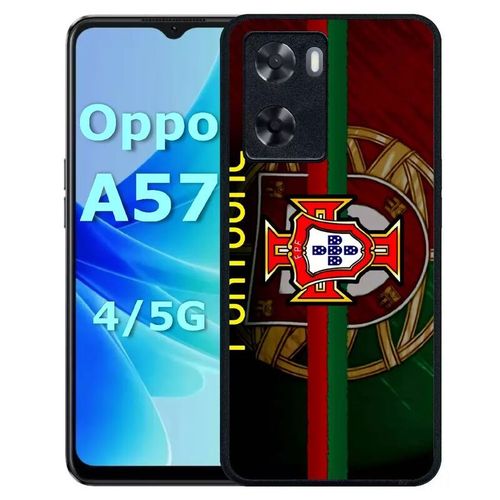 Coque Pour Oppo A57 - Portugal Design One - Silicone - Noir