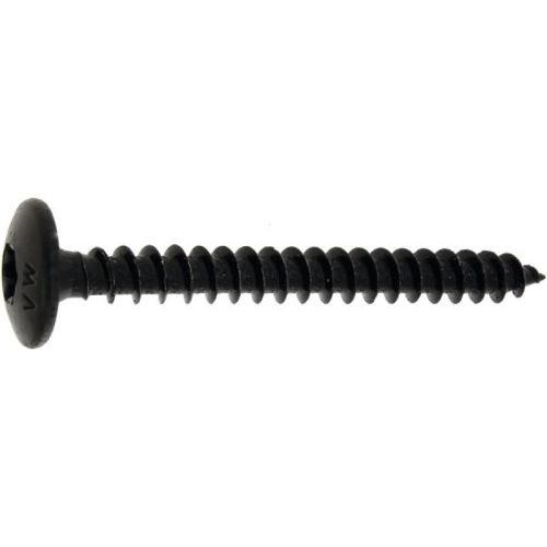 Vis de penture empreinte torx acier zingué noir entièrement filetées, diamètre 6 mm, longueur 100 mm, boîte de 100 vis