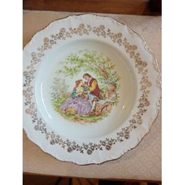 Assiette Amourette Porcelaine De Digoin France