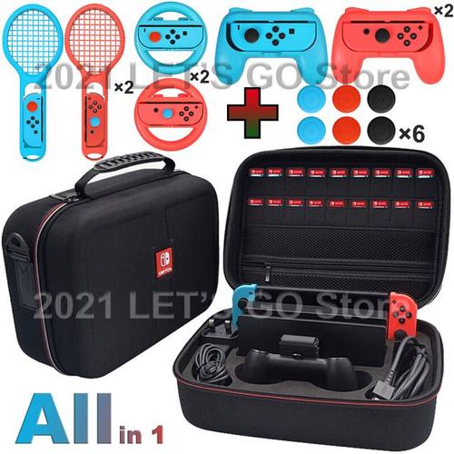 Étui De Transport Pour Raquette De Tennis Nintendo Switch Accessoires De Jeu 2 Poignées 6 Housses Volant 2[Article Pour Ce Lien:13 In1 Package ]