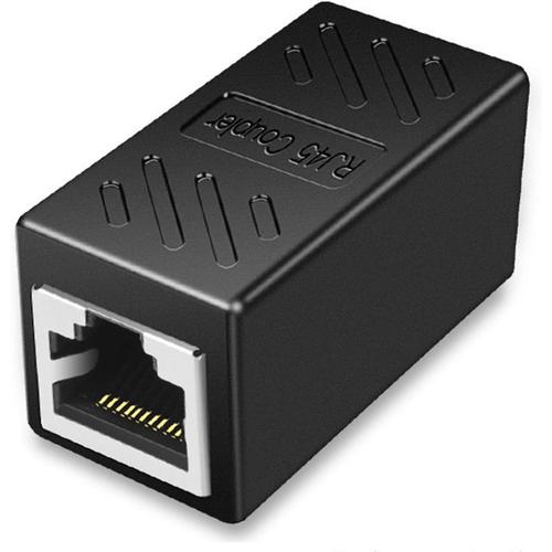 Coupleur RJ45 Ethernet Connecteur Femelle à Femelle pour Rallonge de Câble Ethernet Noir-1 Noir-1