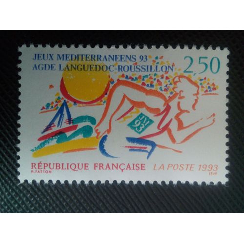 Timbre France Y T 2795 Jeux Méditerranéens : Agde Languedoc-Roussillon 1993 ( 020507 )*