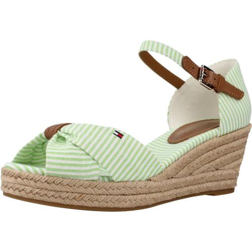 Tommy Hilfiger High Wedge Seersucker Colour Vert