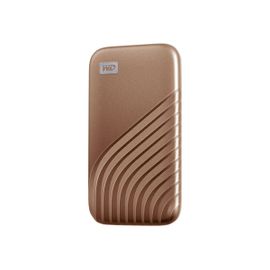 WD My Passport WDBAGF0020BGD - SSD - chiffré - 2 To - externe (portable) - USB 3.2 Gen 2 (USB-C connecteur) - AES 256 bits - or