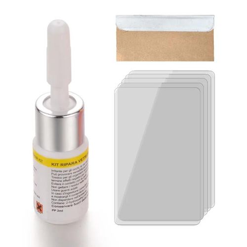 Blanc - Kit De Réparation De Pare-Brise De Voiture, Bricolage, Restauration De Pare-Brise De Voiture, Kit D'outils De Réparation De Fissures De Gros Copeaux
