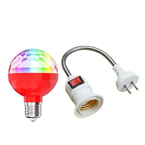 Ampoule Led E27 RGB Disco, lampe Auto rotative a 360 deg, boule