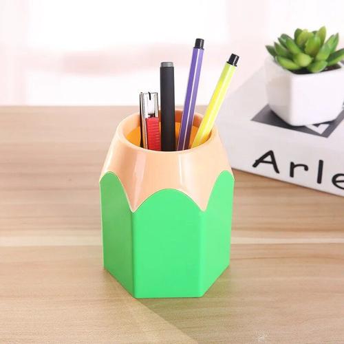 Porte-Stylo En Forme De Ballon De Football,Boîte De Rangement Multifonction En Plastique Pour Papeterie,Pot À Crayons De Bureau,Conteneur De Rangement Pour Brosses - Type Green 8.5x6.5x10.5cm