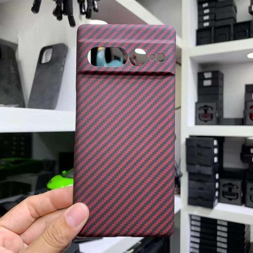 Coque De Téléphone Portable Anti-Explosion En Aramide De Fiber De Carbone Ultra-Mince Pour Google Pixel 7 Pro [Article Pour Ce Lien, Style :(Matt Red)Pixel 7pro, Taille: En Fiber De Carbone ]