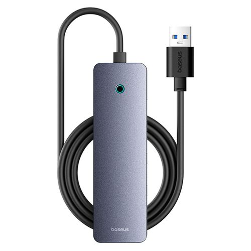 Baseus UltraJoy Lite 5-in-1 USB-A Hub 150 cm Station d'accueil Space Grey