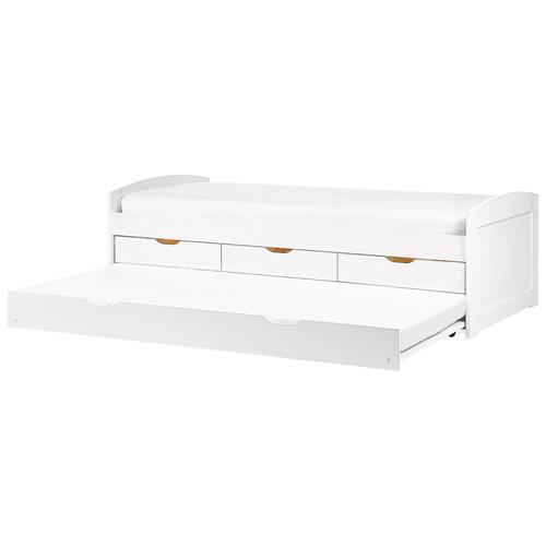 Lit Gigogne En Bois 90 X 200 Cm Blanc Petiville