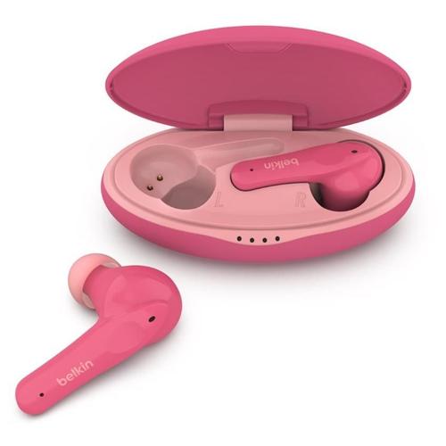 Belkin SoundForm Nano for Kids - Écouteurs sans fil avec micro - intra-auriculaire - Bluetooth - rose