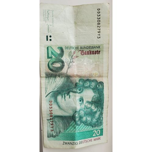 Billet De 20 Deutsche Mark De 1993