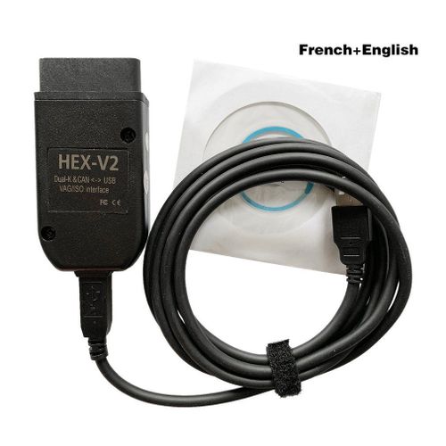 V2 Interface Vcds Hex Vagcom 20.4.2 Vag Com 19 6 Vw Pour Le Noir Seat Skoda Audi + English+French