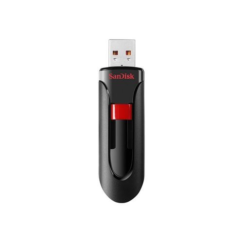 SanDisk Cruzer Glisser - Clé USB - 32 Go - USB 2.0 - noir, rouge