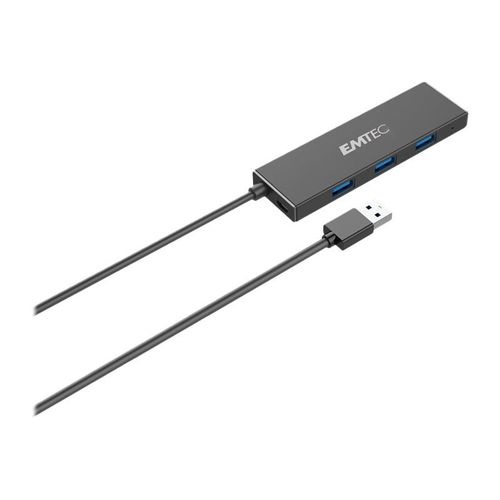 EMTEC Ultra Slim USB3.1 4-Port Hub T620A - Concentrateur (hub) - 4 x USB 3.1 Gen 1 - de bureau