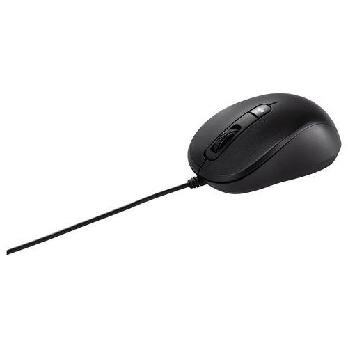 ASUS MU101C Blue Ray Silent - Souris - droitiers et gauchers - optique - 3 boutons - filaire - USB - noir