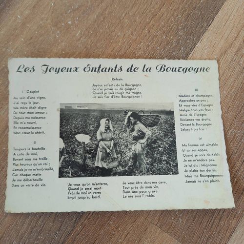 Cpa Les Joyeux Enfants De La Bourgogne Vendanges