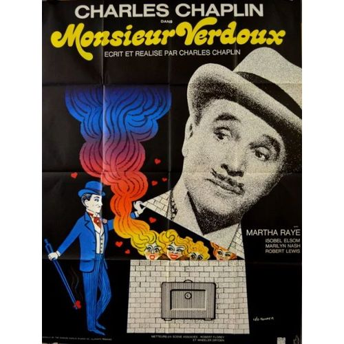 Monsieur Verdoux - Affiche Originale De Cinéma - Format 120x160 Cm - Un Film De Charlie Chaplin Avec Mady Correll, Allison Roddan, Robert Lewis, Audrey Betz - Année 1947 Ressortie 1973
