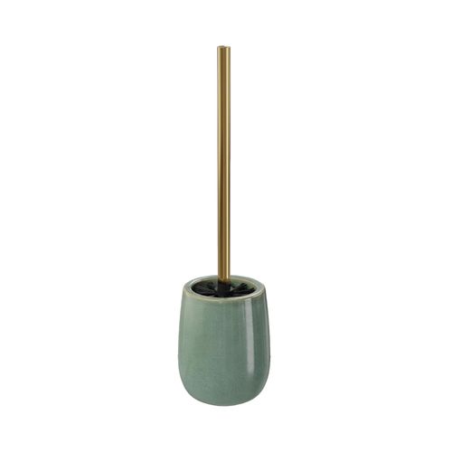 Pot à balai WC en céramique, vert et doré, GoodHome Boann