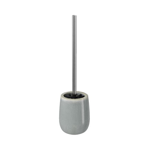 Pot à balai WC en céramique, gris et chrome, GoodHome Boann