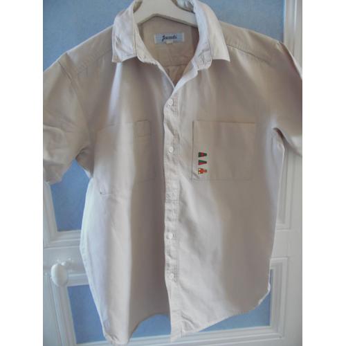 Chemise Garçon Beige "Jacadi" Taille 16 Ans Idée Cadeau