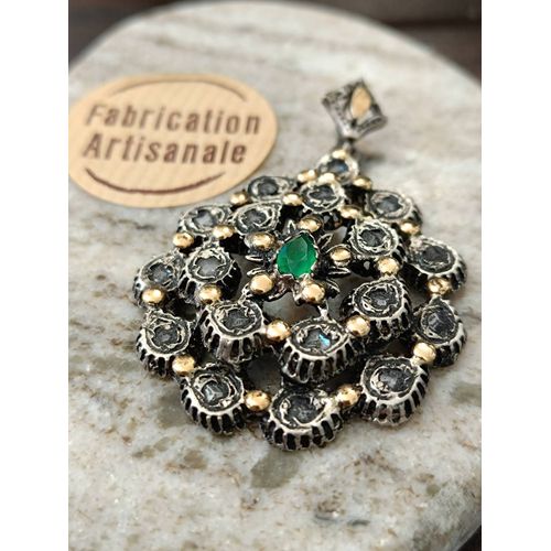 Pendentif Or 18 Carats Et Argent