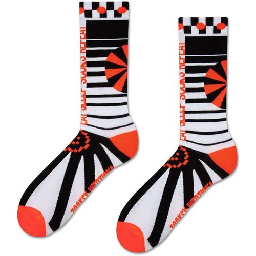 Zooksy Chaussettes Fluorescentes Design Rave Ann¿Es '90 N¿On Uv 41-46 Peace