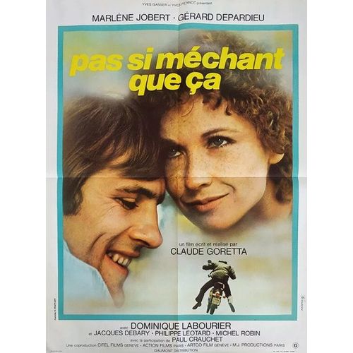 Pas Si Méchant Que Ça - Affiche Originale De Cinéma - Format 60x80 Cm - Un Film De Claude Goretta Avec Gérard Depardieu, Marlène Jobert, Dominique Labourier, Jacques Debary, Philippe Léotard - 1974