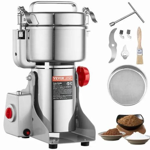 Moulin À Épices Électrique 1000 G-Vevor-3000 W-Type Oscillant, Pour Moudre Rapidement Céréales Épices Herbes Cafés